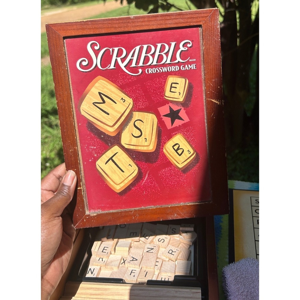 Hasbro Parker Bros SCRABBLE Crossword Game Vintage Collection In Wooden Box Toys - Picture 5 of 9